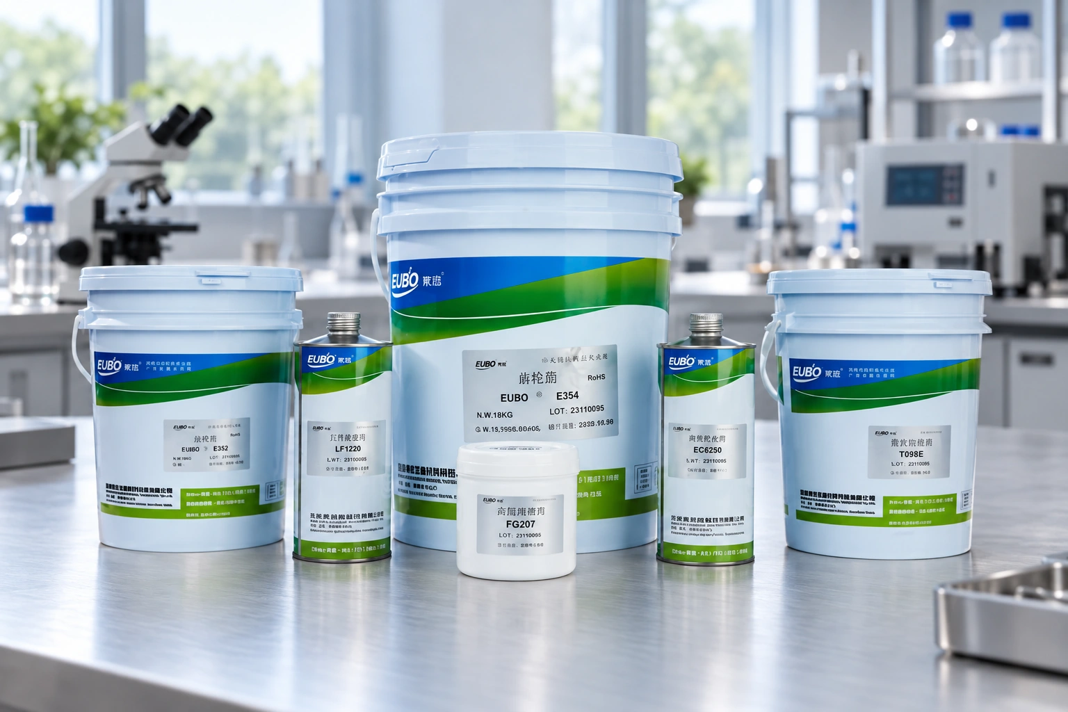 Edited laboratory scene based on EUBO original product packaging
